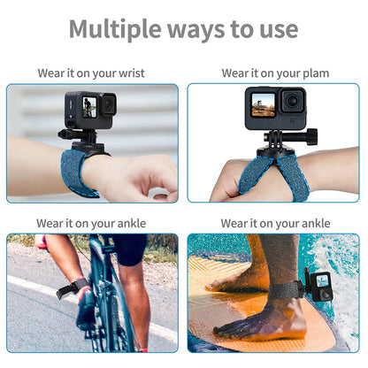 TELESIN GP-WFS-221 360 Degrees Rotation Wrist Hand Strap Camera Holder Mount Band for GoPro Hero 9 / 10 / 11 Action Camera