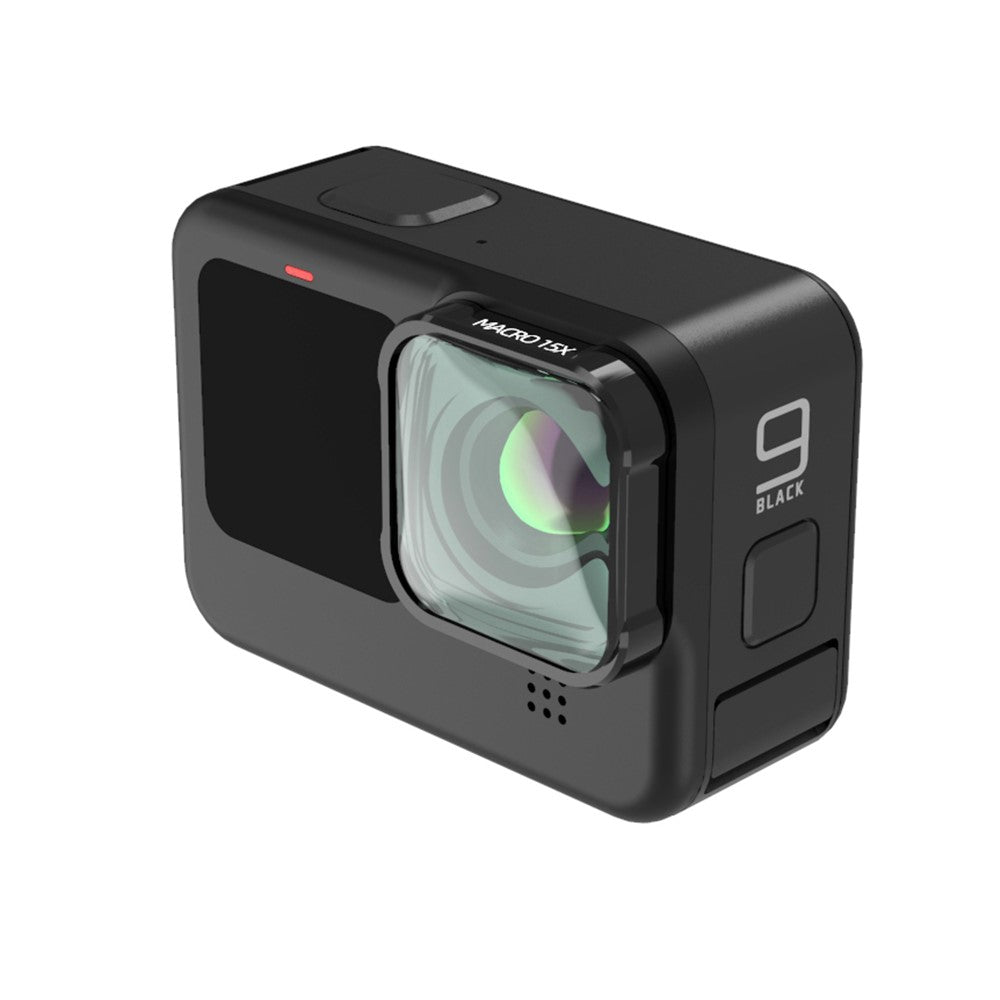 SHEINGKA G9-01 HD 15X Macro Lens Optical Glass Camera Lens for GoPro Hero 9/10 Action Camera