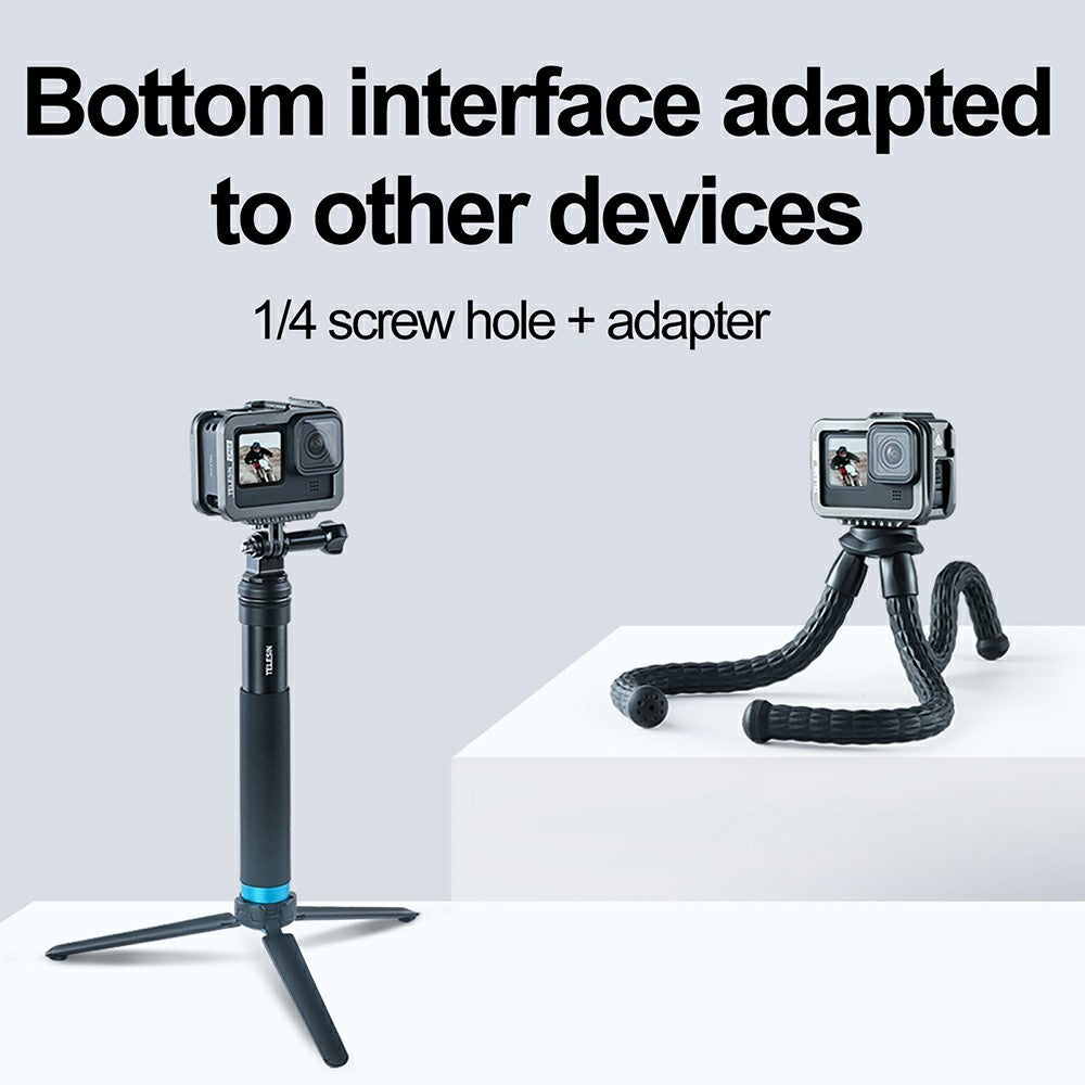 TELESIN GP-FMS-901 Camera Protective Frame Anti-drop Metal Housing Case for GoPro Hero 9 / 10 / 11