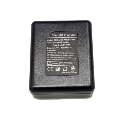 AT1278 Dual Battery Charger Charging Dock Station with LED Indicator for GoPro Hero 9/10