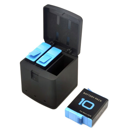 AT1271 3-Channel USB Charger Battery Charging Station with LED Indicator for GoPro Hero 9/10