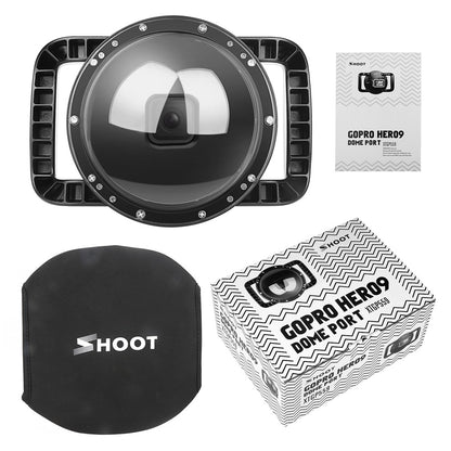 SHOOT XTGP559 Dual Handle Waterproof Housing  Dome Port Protective Case for GoPro Hero 9/10