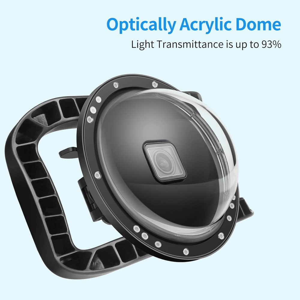 SHOOT XTGP559 Dual Handle Waterproof Housing  Dome Port Protective Case for GoPro Hero 9/10