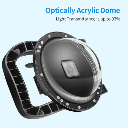 SHOOT XTGP559 Dual Handle Waterproof Housing  Dome Port Protective Case for GoPro Hero 9/10