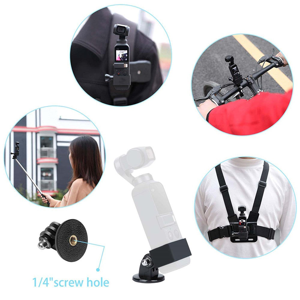 AGDY34 Camera Frame Bracket Holder Mount Stand with 1/4 Adapter and Screw for DJI Osmo Pocket/Pocket 2