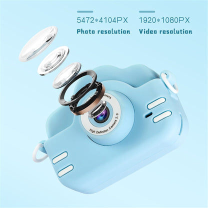 A3X 2.0" IPS Screen 1080P Mini Digital Camera Cartoon Dual Lens Camera Early Education Toy Birthday Gift