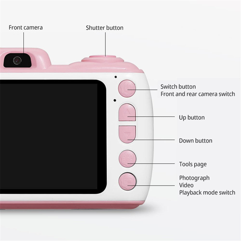 X38 Kid's Camera Toys IPS 3.5-inch Kid's Video Camera 1080P Early Education Children Camera