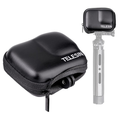 TELESIN GP-CPB-901 Storage Bag for GoPro Hero 9 / 10 / 11 Shockproof EVA+PU Leather Carrying Case Portable Box Camera Accessories Travel Kit