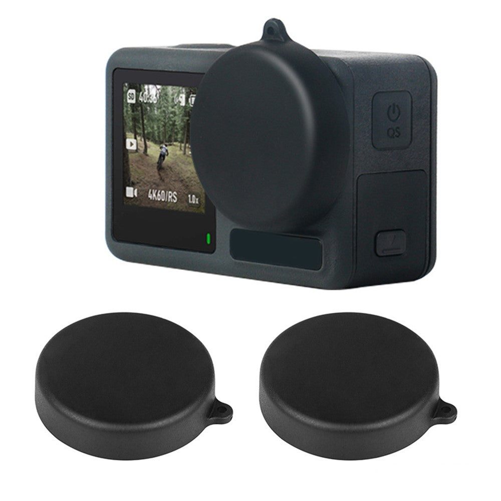 2Pcs For DJI Osmo Action 3 / Action 4 Sports Camera Soft Silicone Lens Cover Protective Cap Accessories