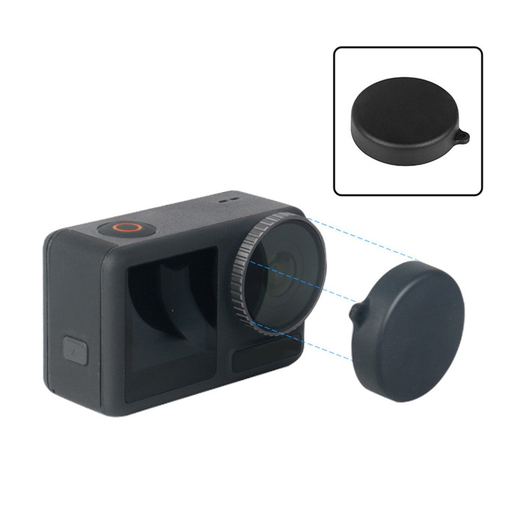 2Pcs For DJI Osmo Action 3 / Action 4 Sports Camera Soft Silicone Lens Cover Protective Cap Accessories