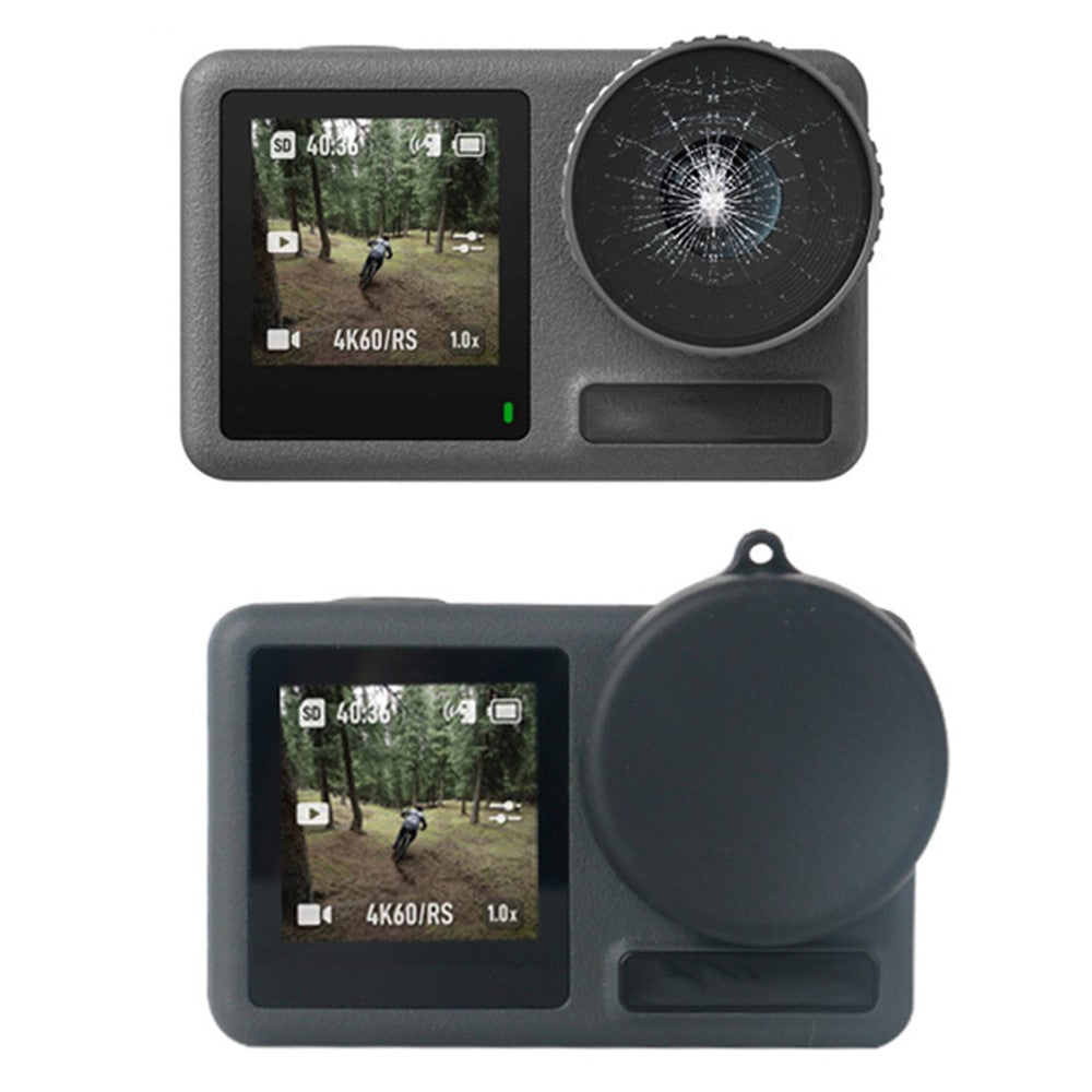 2Pcs For DJI Osmo Action 3 / Action 4 Sports Camera Soft Silicone Lens Cover Protective Cap Accessories