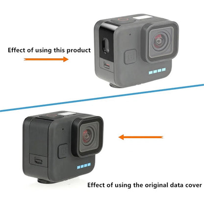 For GoPro Hero 11 Black Mini Camera Battery Cover Side Door Lid for Easy Passing Through Charging Cable