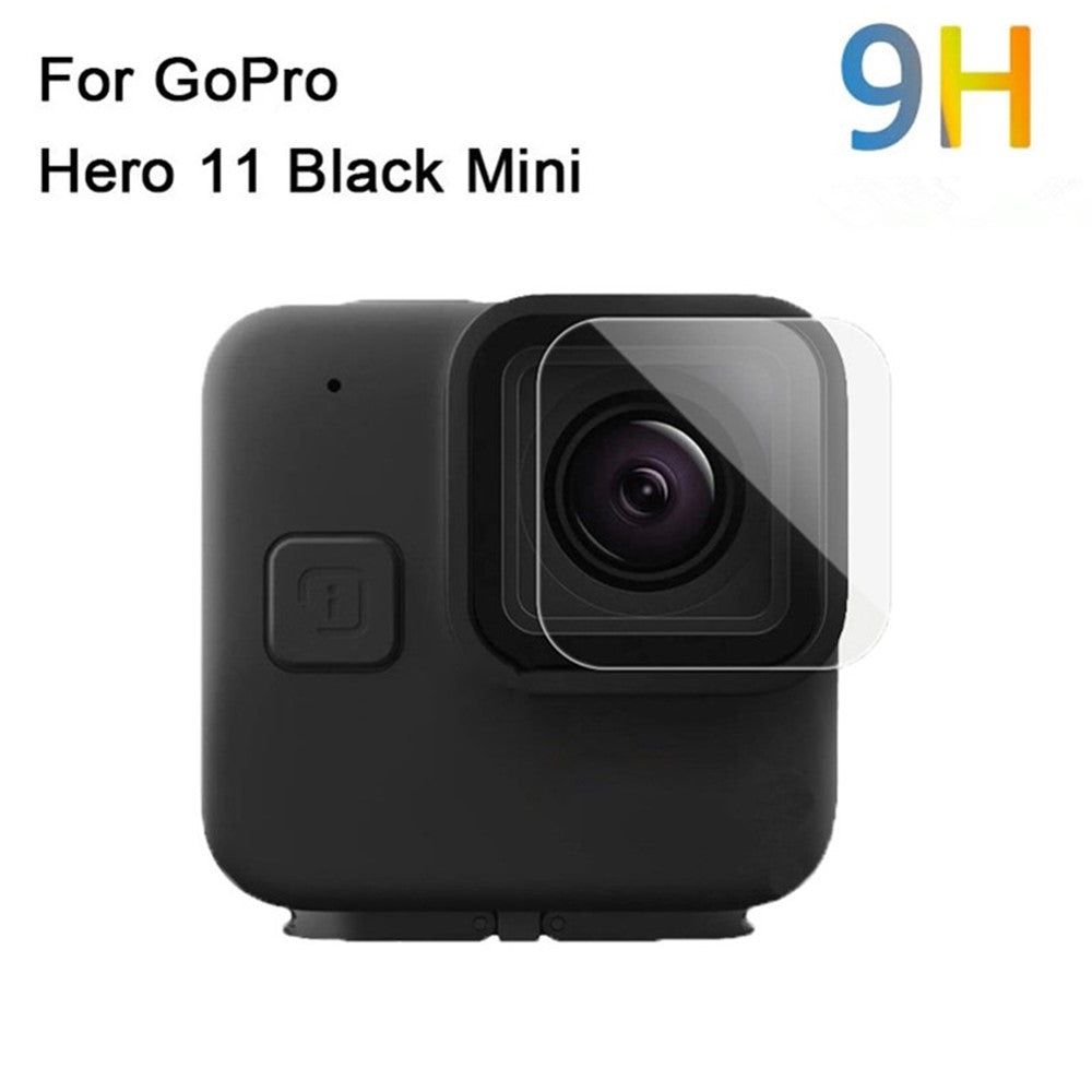 For GoPro Hero 11 Black Mini Silicone Protective Cover Action Camera Anti-collision Case with Tempered Glass Lens Film