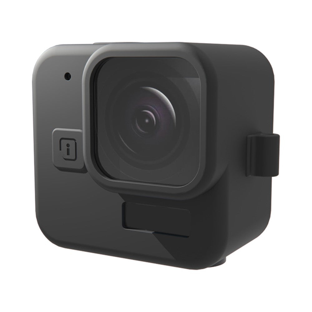For GoPro Hero 11 Black Mini Silicone Protective Cover Action Camera Anti-collision Case with Tempered Glass Lens Film