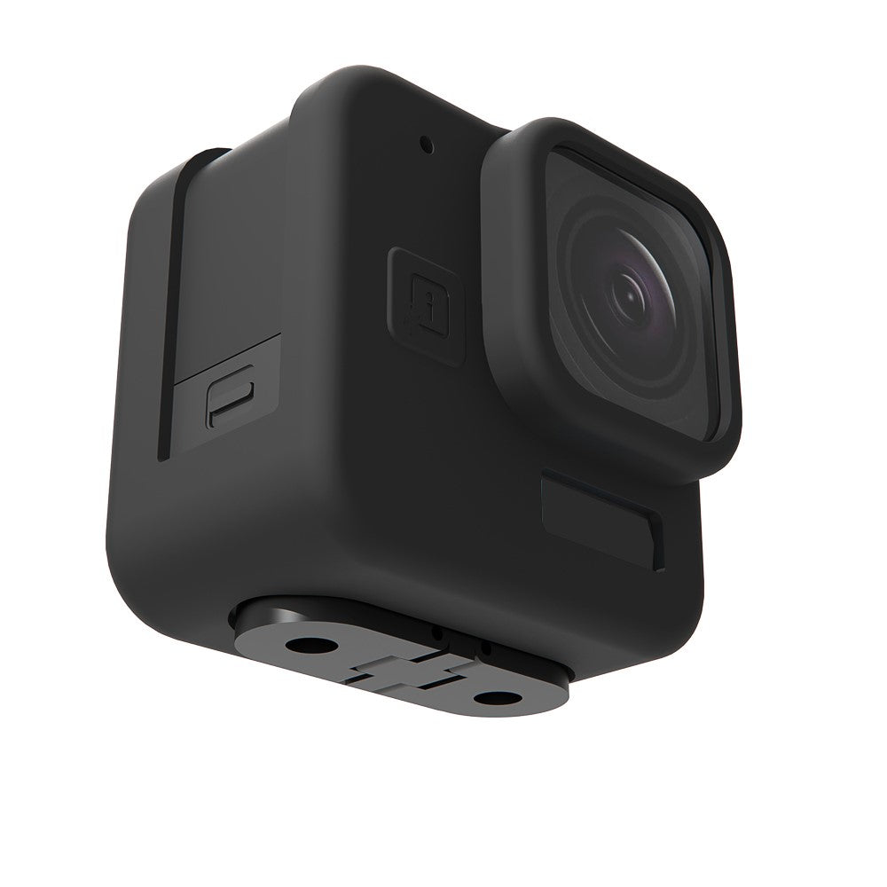 For GoPro Hero 11 Black Mini Silicone Protective Cover Action Camera Anti-collision Case with Tempered Glass Lens Film