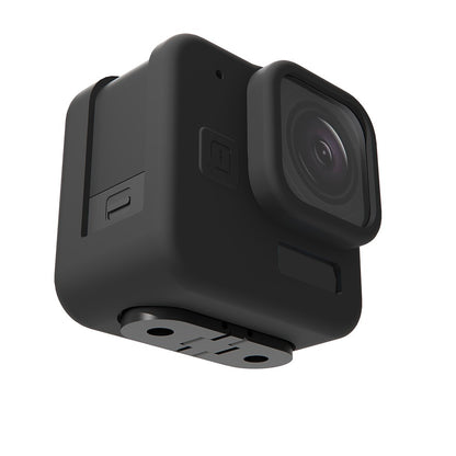For GoPro Hero 11 Black Mini Silicone Protective Cover Action Camera Anti-collision Case with Tempered Glass Lens Film