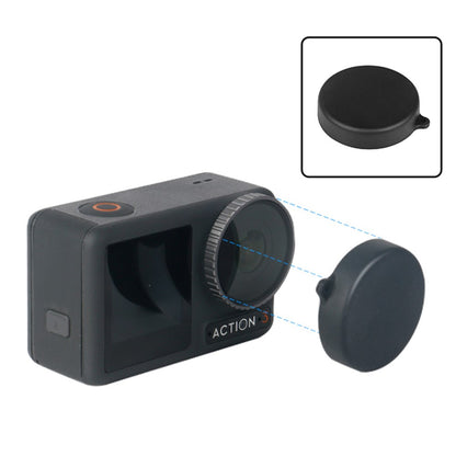 For DJI Osmo Action 3 / Action 4 Sports Camera Lens Cover Tempered Glass Screen Protector Set
