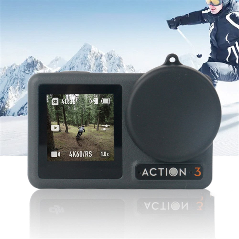 For DJI Osmo Action 3 / Action 4 Sports Camera Lens Cover Tempered Glass Screen Protector Set
