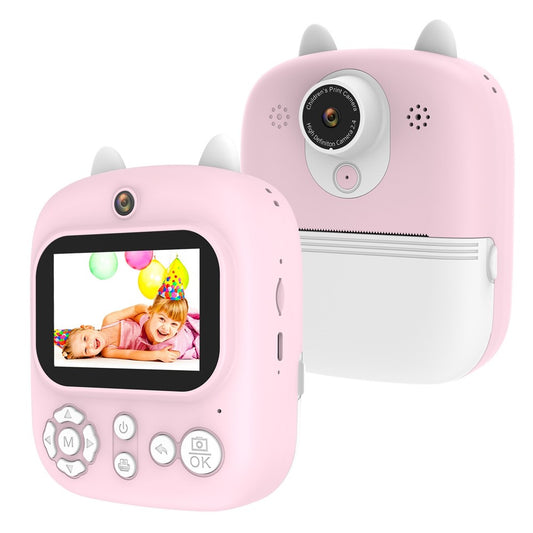 1200W Pixel 2.4-inch IPS Screen Kids Instant Camera Portable Cute Inkless Print Camera, Standard Version