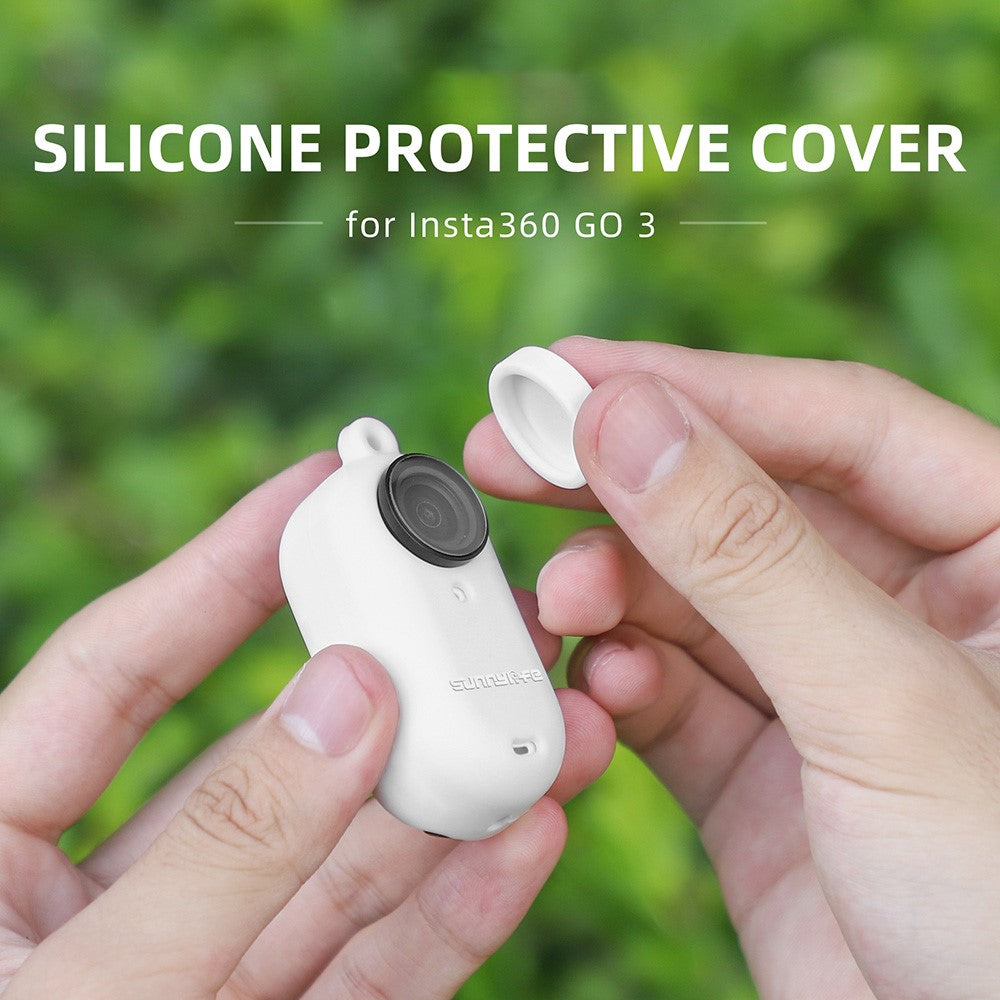 SUNNYLIFE IST-BHT594 For Insta360 GO 3 Silicone Case Camera Body Protective Sleeve with Lens Cover and Lanyard