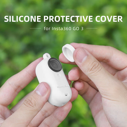 SUNNYLIFE IST-BHT594 For Insta360 GO 3 Silicone Case Camera Body Protective Sleeve with Lens Cover and Lanyard