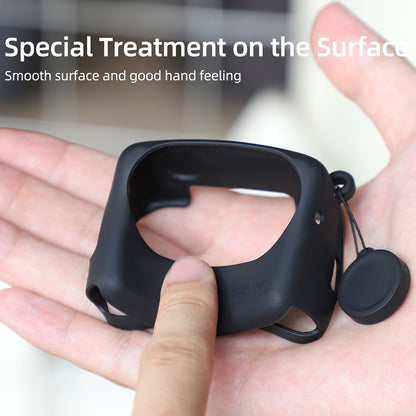 SUNNYLIFE IST-BHT595 4Pcs / Set Silicone Cover + Lens Cap + Sticker + Lanyard for Insta360 GO 3 Charging Case