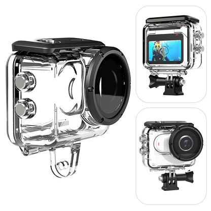 40m Waterproof Case for Insta360 GO 3 Camera PC+Stainless Steel Thumb Camera Underwater Diving Cover