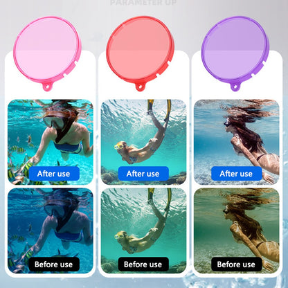 3Pcs / Set Diving Lens Filter for Insta360 Go 3 Camera Diving Case Underwater Diving Lens Filters