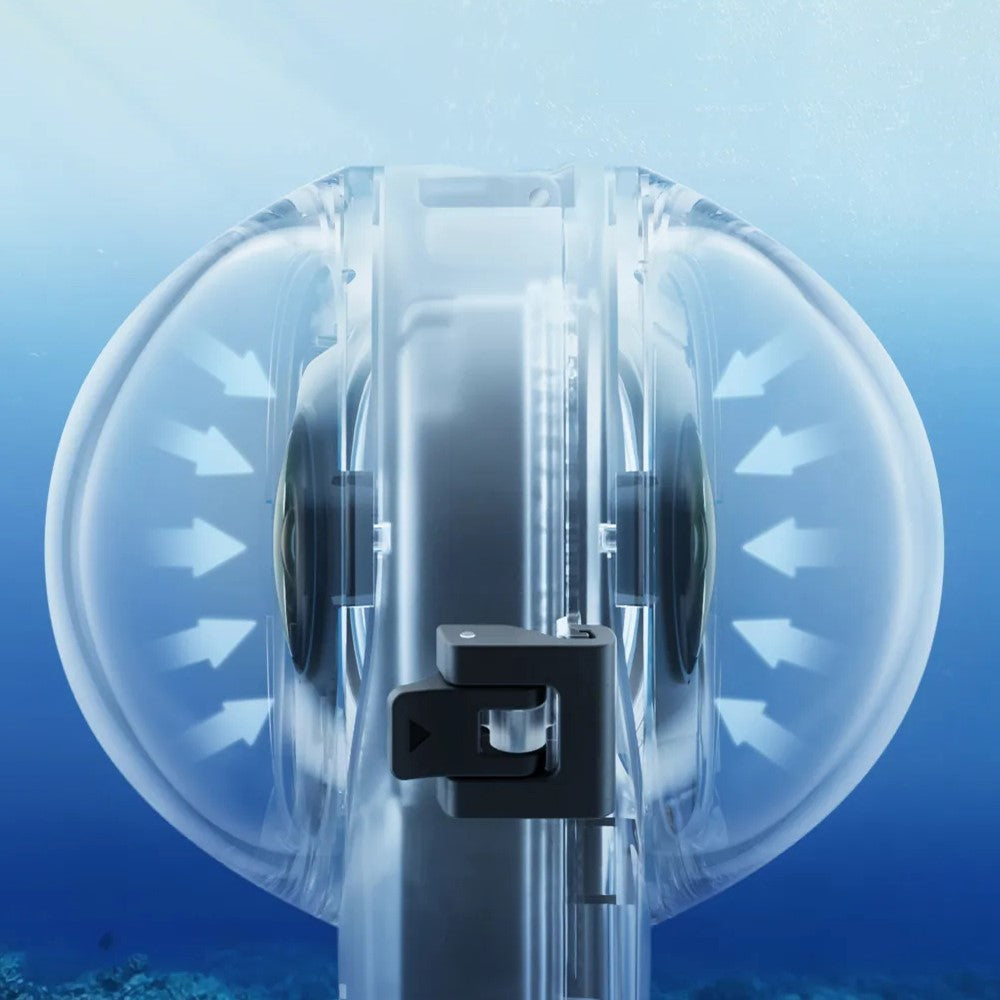 For Insta360 X3 PC+Optical Glass Housing Case Camera Underwater Diving Cover