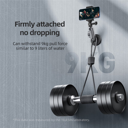 TELESIN CMM-001 Dual Ball Head Aluminum Alloy Action Camera Magnetic Base Mount Adapter