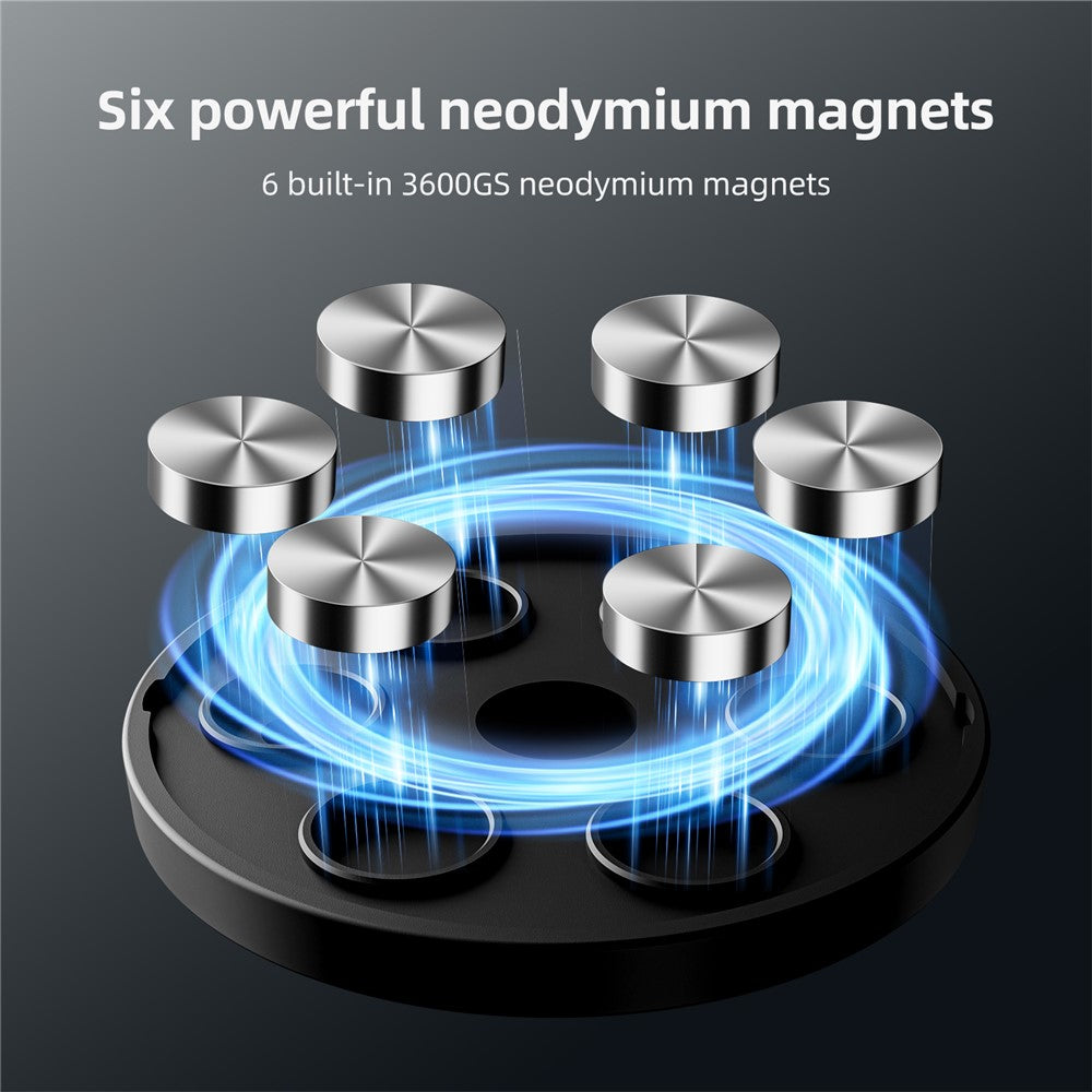 TELESIN CMM-001 Dual Ball Head Aluminum Alloy Action Camera Magnetic Base Mount Adapter