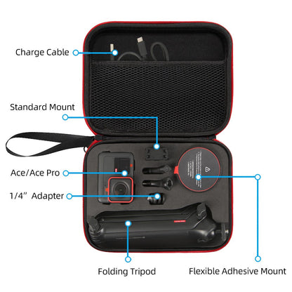 Portable Storage Bag for Insta360 Ace Pro 2 / Ace Pro / Ace Action Camera Handheld Gimbal Carrying Case