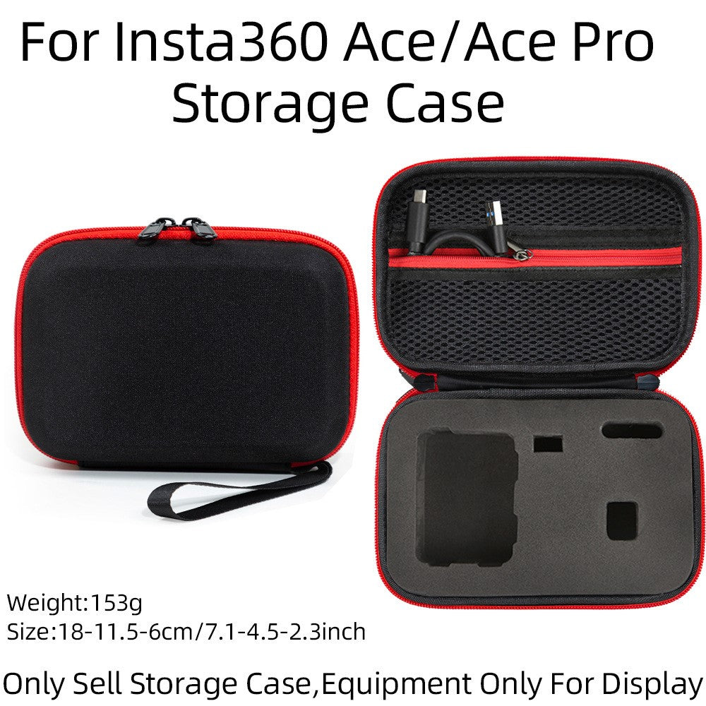 For Insta360 ACE /  Ace Pro 2 / Ace Pro Storage Bag Action Camera Portable Zipper Case with Lanyard