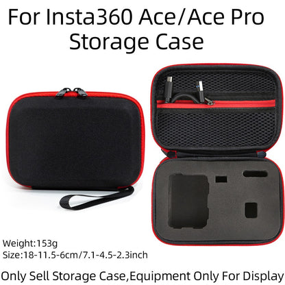 For Insta360 ACE /  Ace Pro 2 / Ace Pro Storage Bag Action Camera Portable Zipper Case with Lanyard