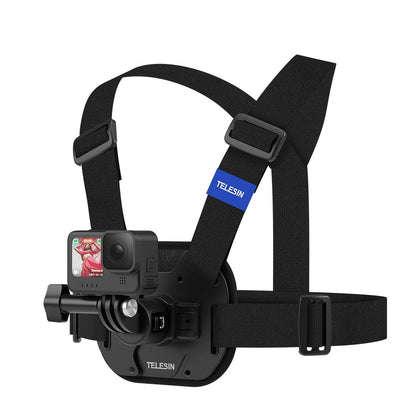 TELESIN S2-CGP-02 Chest Mount Harness for GoPro 12 Quick Release Chest Strap for Action Camera