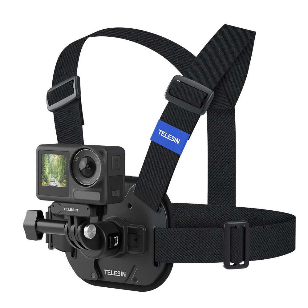 TELESIN S2-CGP-02 Chest Mount Harness for GoPro 12 Quick Release Chest Strap for Action Camera