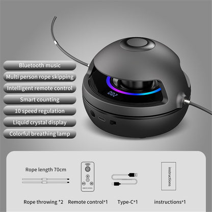 002 Automatic Electric Skipping Rope Machine LED Light Bluetooth-compatible Music Smart Electronic Counting Jump Rope Machine