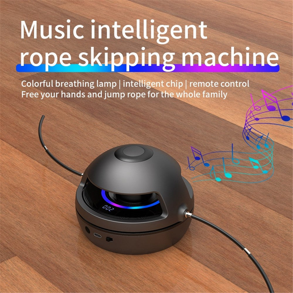 002 Automatic Electric Skipping Rope Machine LED Light Bluetooth-compatible Music Smart Electronic Counting Jump Rope Machine