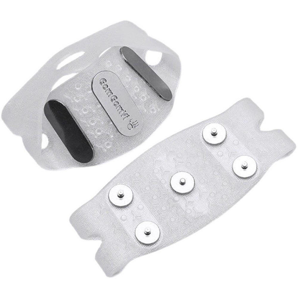AOTU 1Pair Non-Slip Gripper Spike Ice Grippers Steel Nails Traction Cleats Snow Shoe Spikes Grips for Climbing, Hiking, Fishing