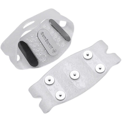 AOTU 1Pair Non-Slip Gripper Spike Ice Grippers Steel Nails Traction Cleats Snow Shoe Spikes Grips for Climbing, Hiking, Fishing