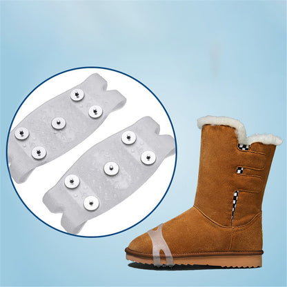 AOTU 1Pair Non-Slip Gripper Spike Ice Grippers Steel Nails Traction Cleats Snow Shoe Spikes Grips for Climbing, Hiking, Fishing