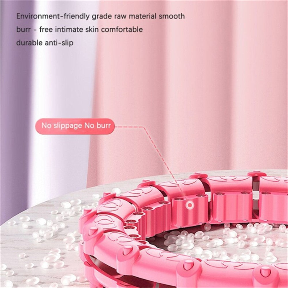 21 Sections Detachable Slimming Hoop Weight Loss Abdominal Waist Massage Weighted Fitness Hoop