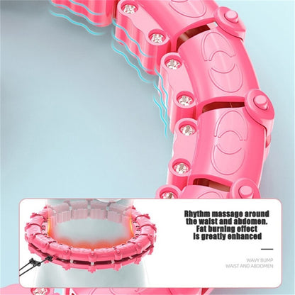18 Sections Massage Fitness Hoop Detachable Weighted Slimming Hoop for Abdominal Waist Weight Loss