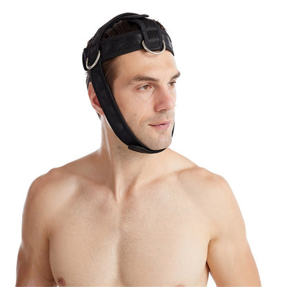 MK119 Home Gym Neck Training Harness Neck Strength Trainer Head Chin Neoprene+Nylon Strap Exerciser