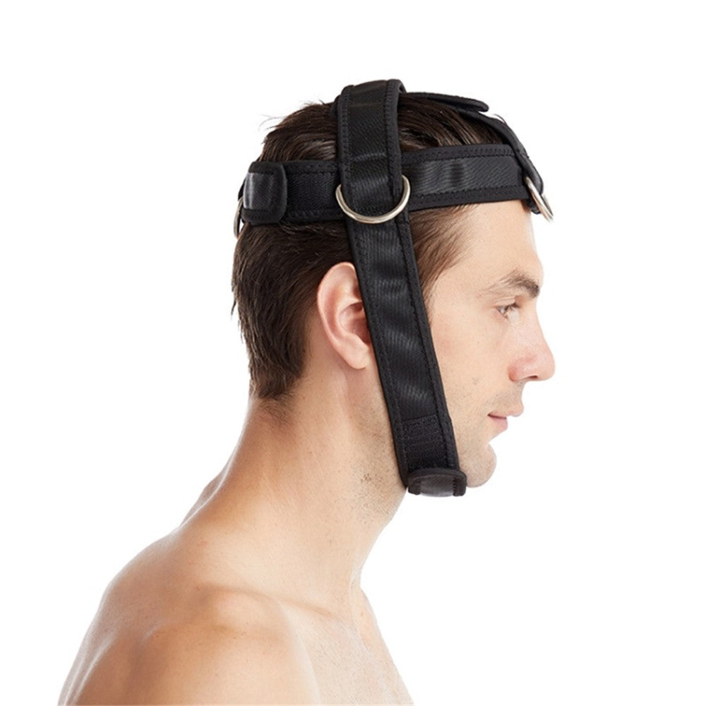 MK119 Home Gym Neck Training Harness Neck Strength Trainer Head Chin Neoprene+Nylon Strap Exerciser