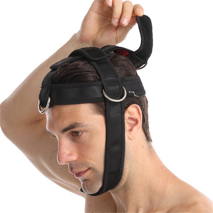 MK119 Home Gym Neck Training Harness Neck Strength Trainer Head Chin Neoprene+Nylon Strap Exerciser