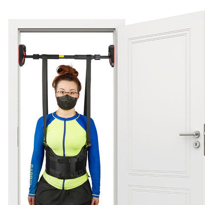 MK-123 Back Stretcher Lumbar Traction Device Hanging Spinal Decompression Harness Spine Reset Belt