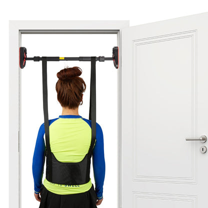 MK-123 Back Stretcher Lumbar Traction Device Hanging Spinal Decompression Harness Spine Reset Belt