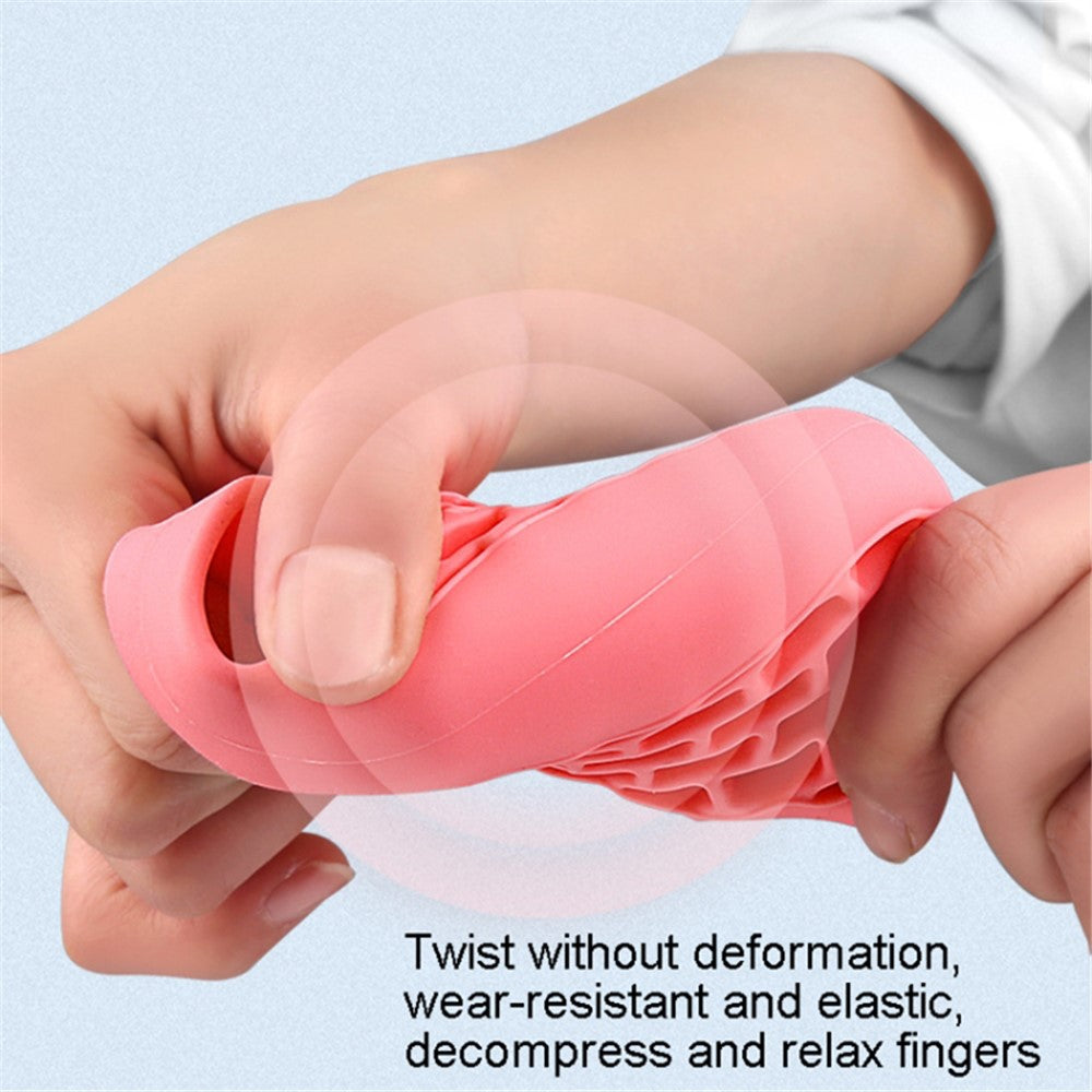 Honeycomb Elastic Silicone Finger Exerciser Grip Strengthener Training Hand Gripper
