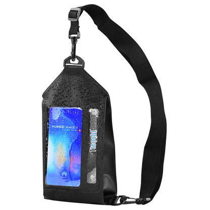 TTEOOBL IPX8 Waterproof Waist Bag Touch Screen Phone Chest Pack with Adjustable Strap